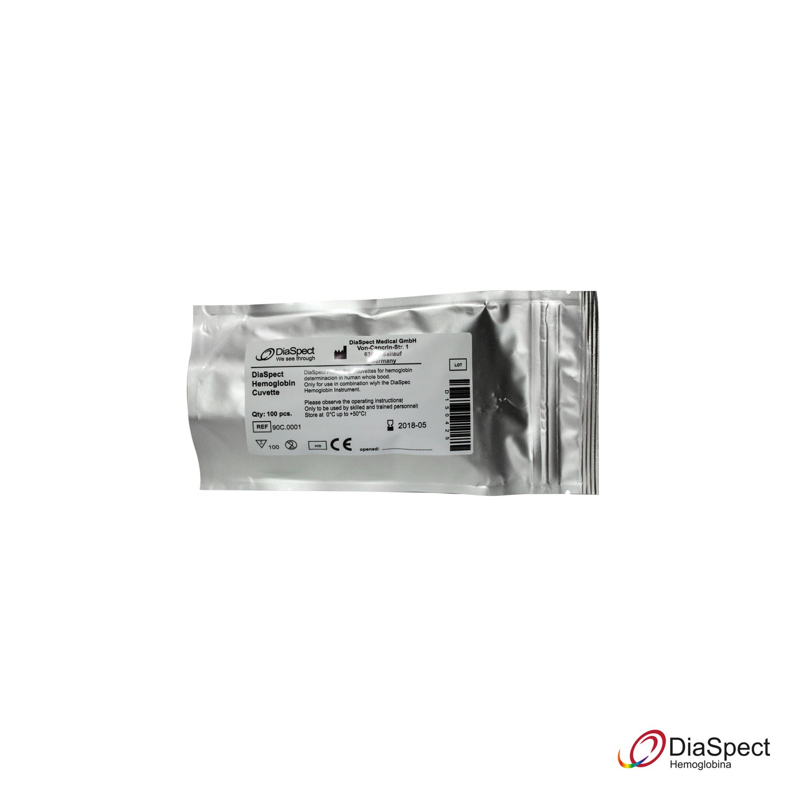 MICROCUBETA DESCARTABLE PARA HEMOGLOBINOMETRO DIASPECT TM EKF
